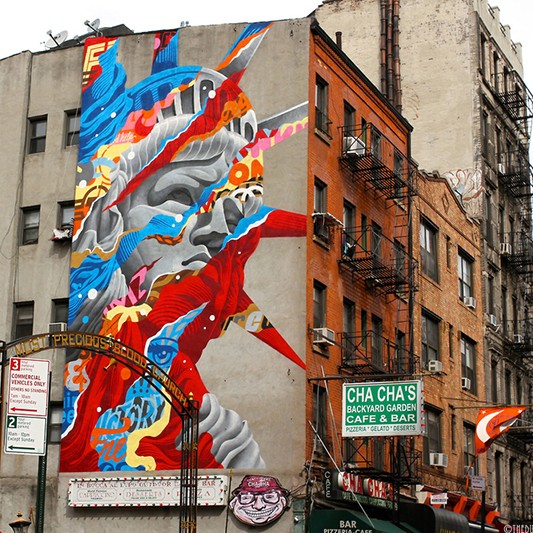 Statue of Liberty remixed by Tristan Eaton