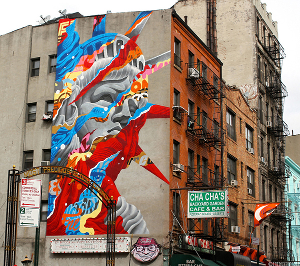 Statue of Liberty remixed by Tristan Eaton