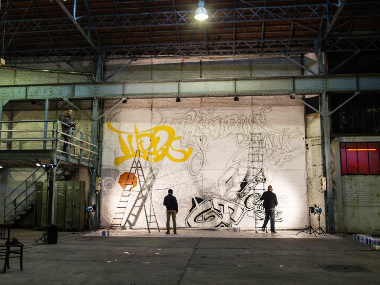 fresque, live, graffiti, en direct, graffeurs, art, street art, renault, twingo
