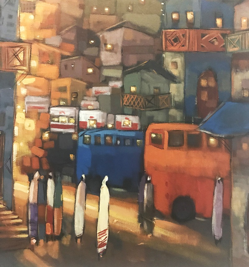 Toile, oeuvre, art, contemporain, Addis Abeba, Ethiopie