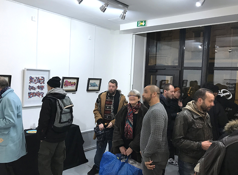 vernissage, toile, livre , graffiti, babs