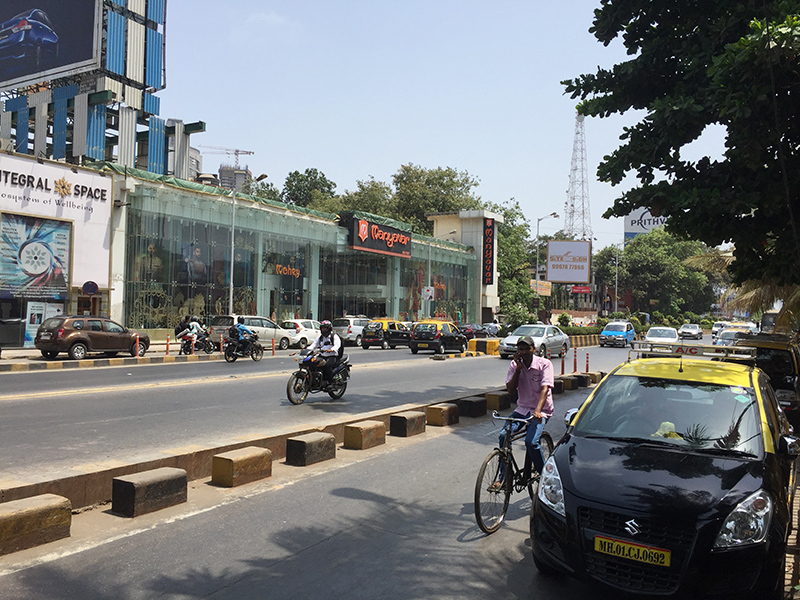 Boulevard, route, Bombay, petit taxi, street
