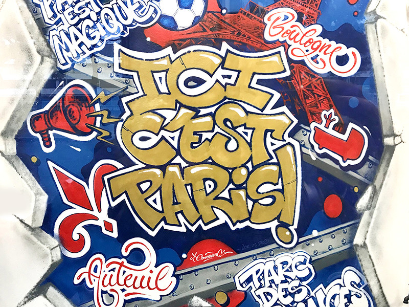 PSG, Paris Saint Germain, décoration, boutique, magasin