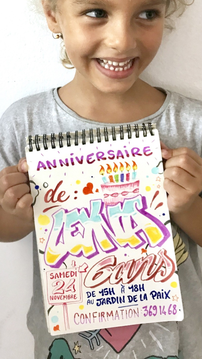 Carte D Anniversaire Graffiti Graffeur Paris