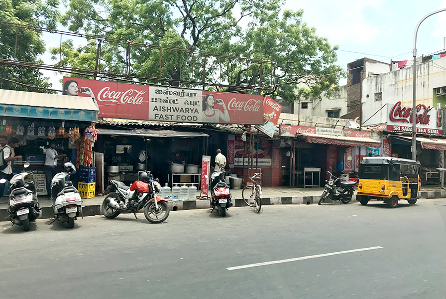 tuk tuk, rue, chennai, inde, street, urbain