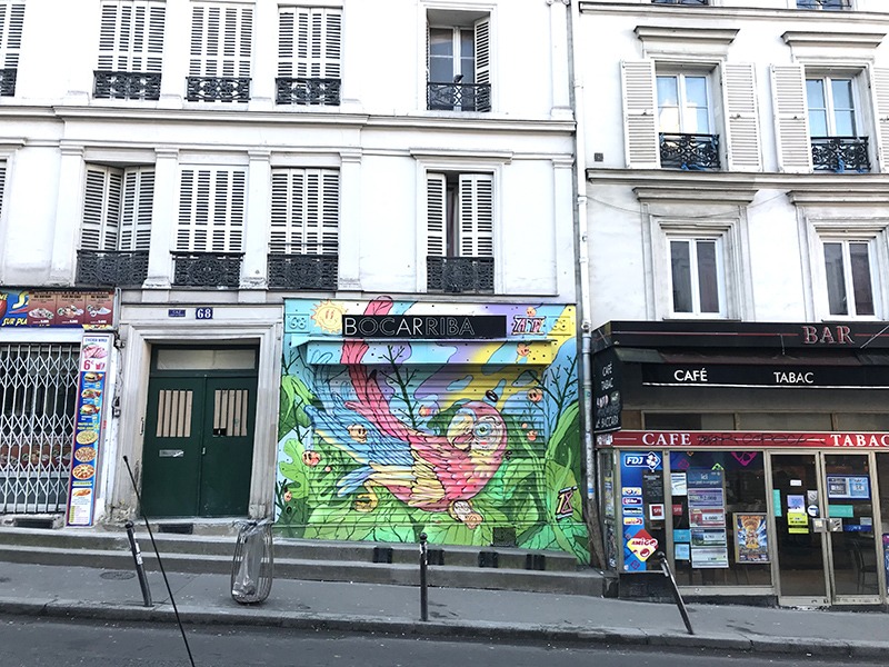 décoration, fresque, peinture, graff, devanture, magasin