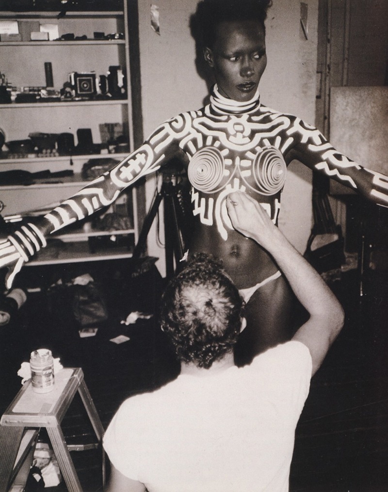 keith, sharing, grace jones, art, body painting, shooting