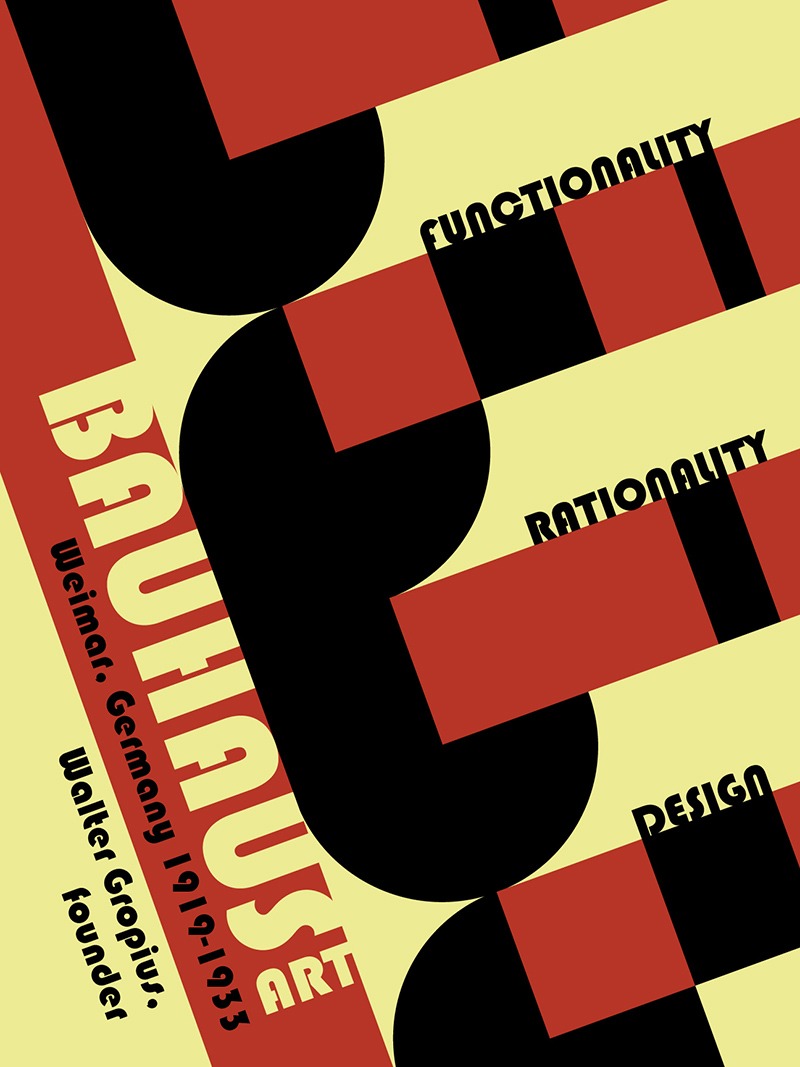 Affiche, Bauhaus, 1933, Fonctionnalité, rationalité, design