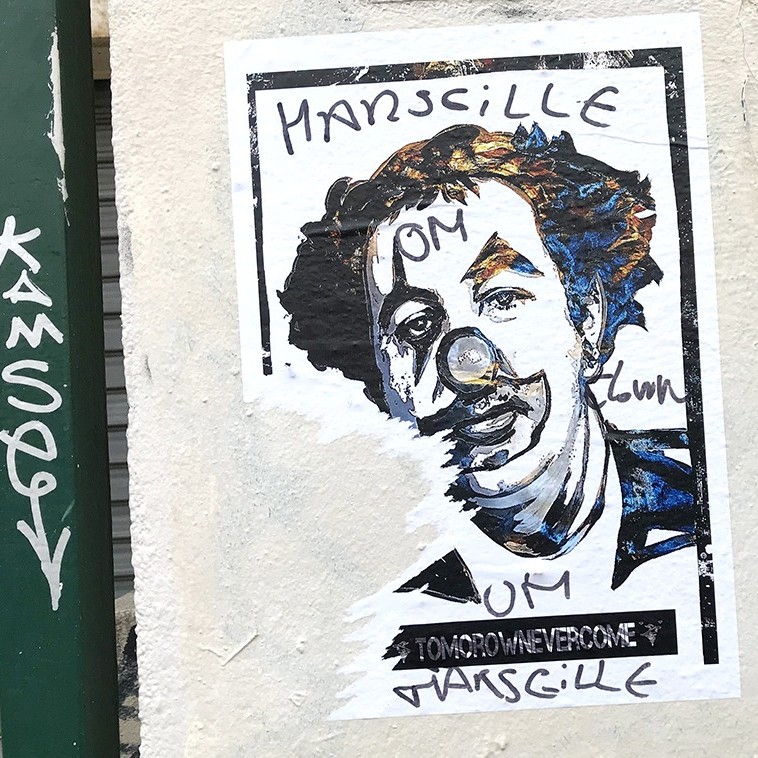Affiche, Clown, Coluche, Paris, Street art, parisien, affichage