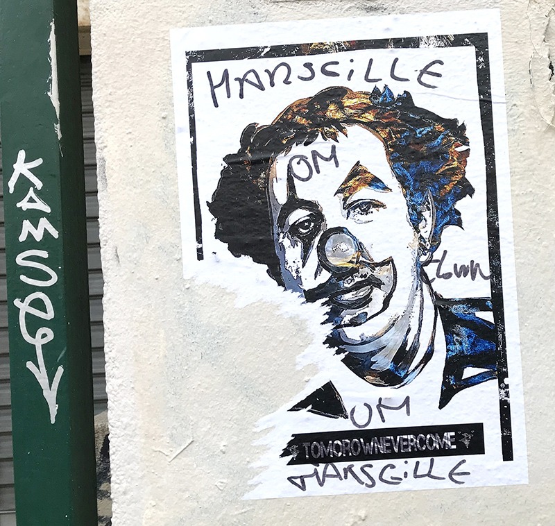 Affiche, Clown, Coluche, Paris, Street art, parisien, affichage