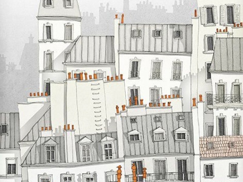 Toits, Paris, Charme, Illustrations, arts, graphisme