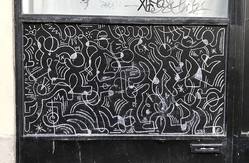 paris, graffiti, street art, illustration, craie