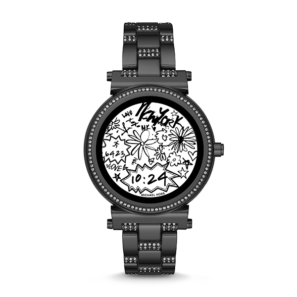 Montre, Michael Kors, graffiti, motif, Paris