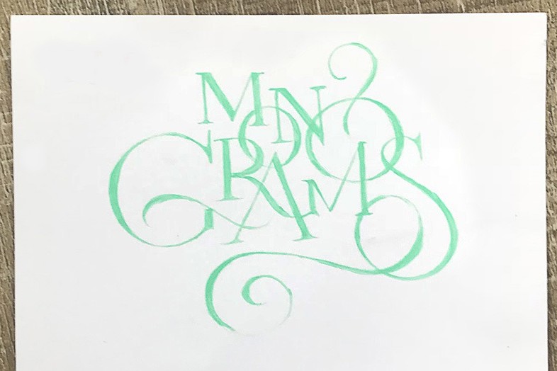 Monograms, Monogrammes, initiales, papier, cuir, graffiti, street art