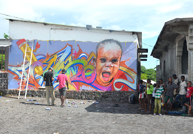 graffiti afrique, rue, jeunesse, sana, collectif artistes