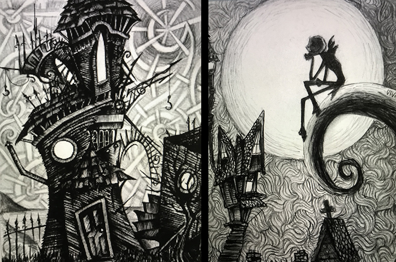 Tim Burton, inspiration, sketchs