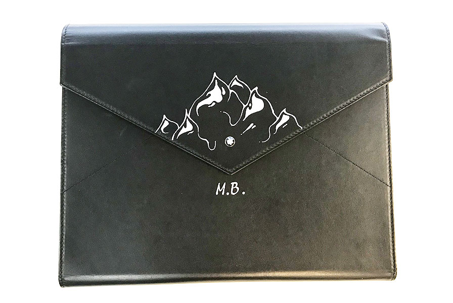 produit, mont-blanc, personnalisé, custom, customisation, personnalisation, pochette, dessin, art, graffeur, graffée