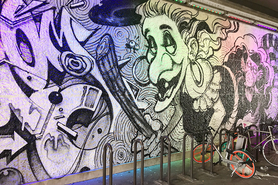 rue Broca, fresque murale, Paris, contes, rue Broca