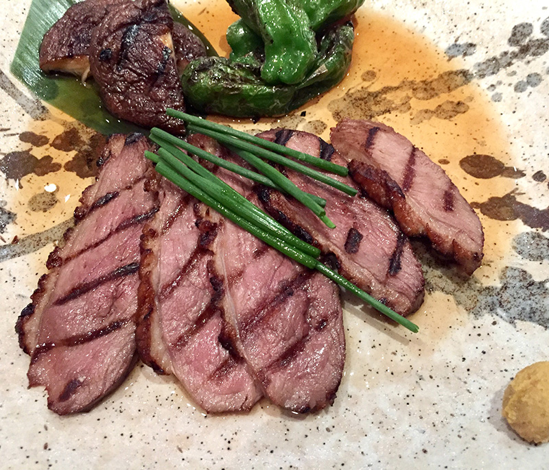 Assiette, canard, grillé, gastronomie japonaise