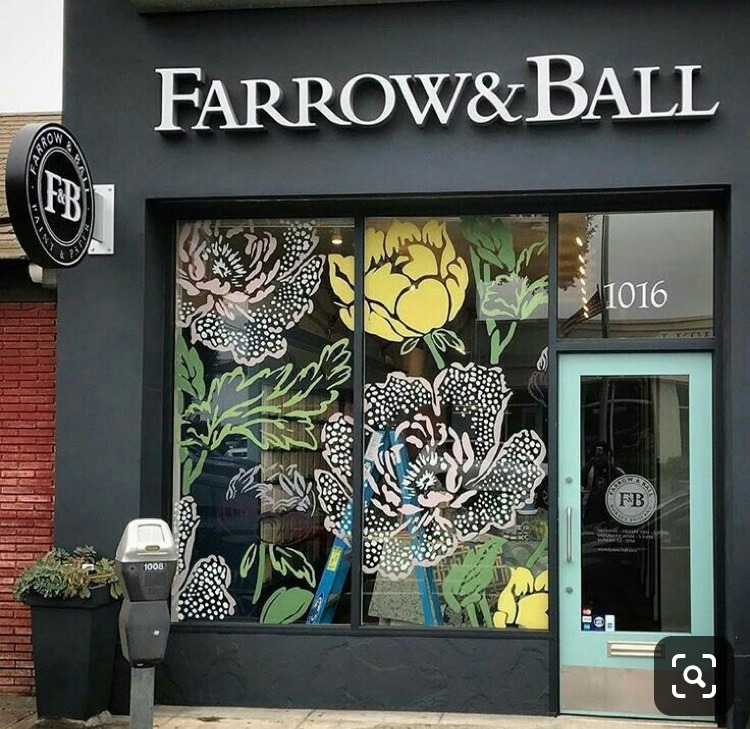 illustration, vitrine, Farrow&Ball, décoration, magasin, boutique