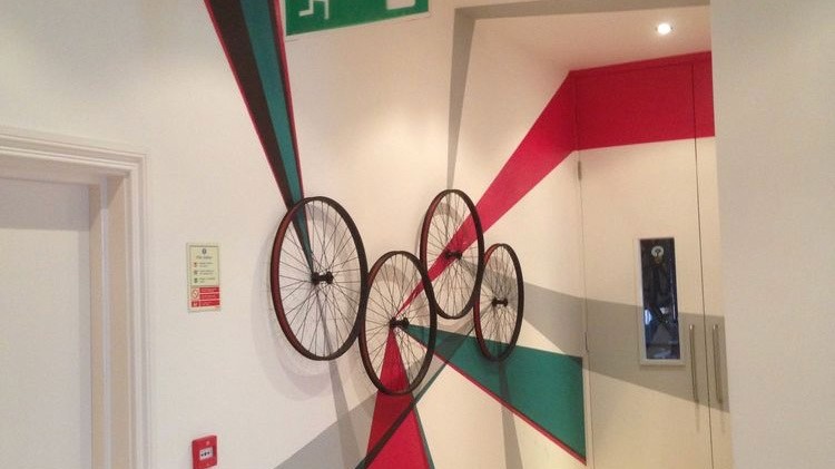 roues, vélo, décoration, bicyclette, art, décoratif, Paris