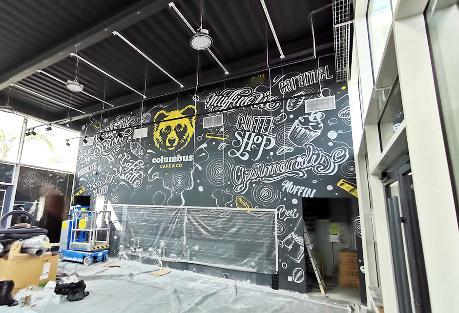 Fresque, graffiti, Sables Olonnes, Décoration, restaurant