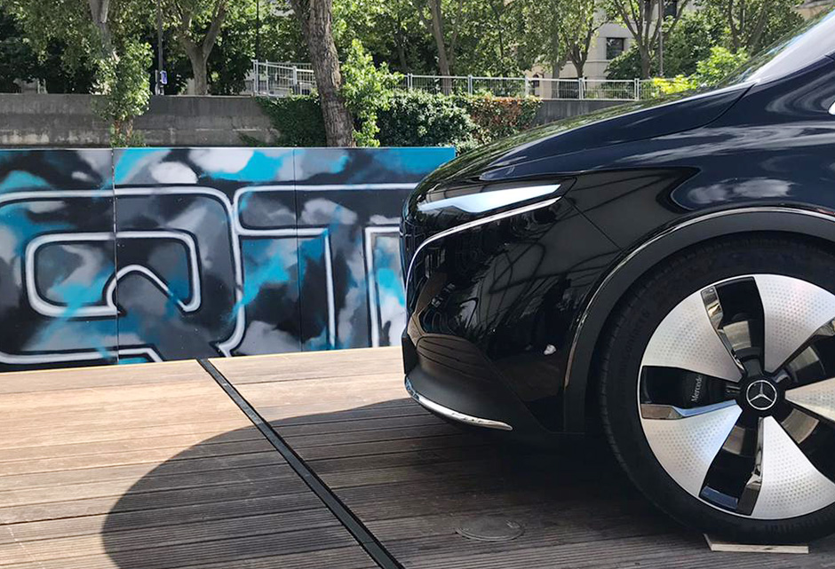 Concept Car Mercedes, Paris, Street Art, automobile